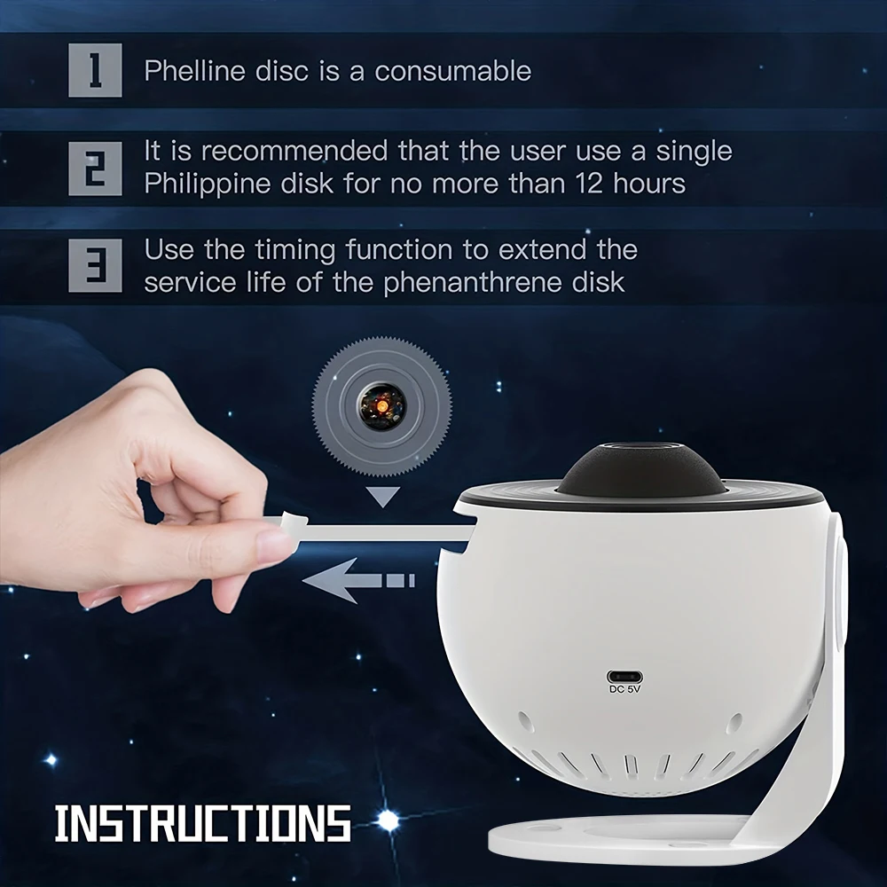 13 In 1 Galaxy Ultral Star Projector HD Image Area LED Night Light, 13 Film Discs,360° Rotate 1/2h Timer for Kids&Adults Bedroom - Image 3