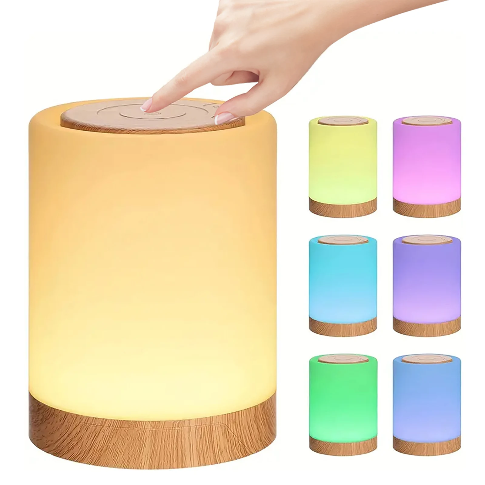 Smart LED Night Light, Portable Touch Control Table Lamp, USB Rechargeable RGB Changing room decor for Kids Bedroom Camping Deco - Image 3