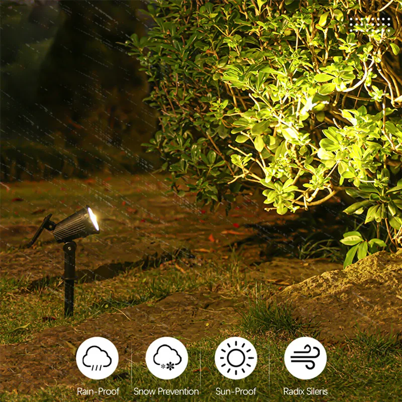 9 LEDs Solar Spotlights, Outdoor Waterproof, Spot Lights, Brightness Adjustable for Garden Backyard Driveway Patio Decor - Image 5