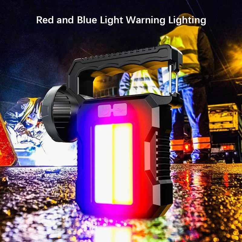 Solar Portable Powerful Rechargeable Flashlight Searchlight With COB Work Light Lantern Outdoor Camping Lamp Hiking Fishing Emer - Image 5