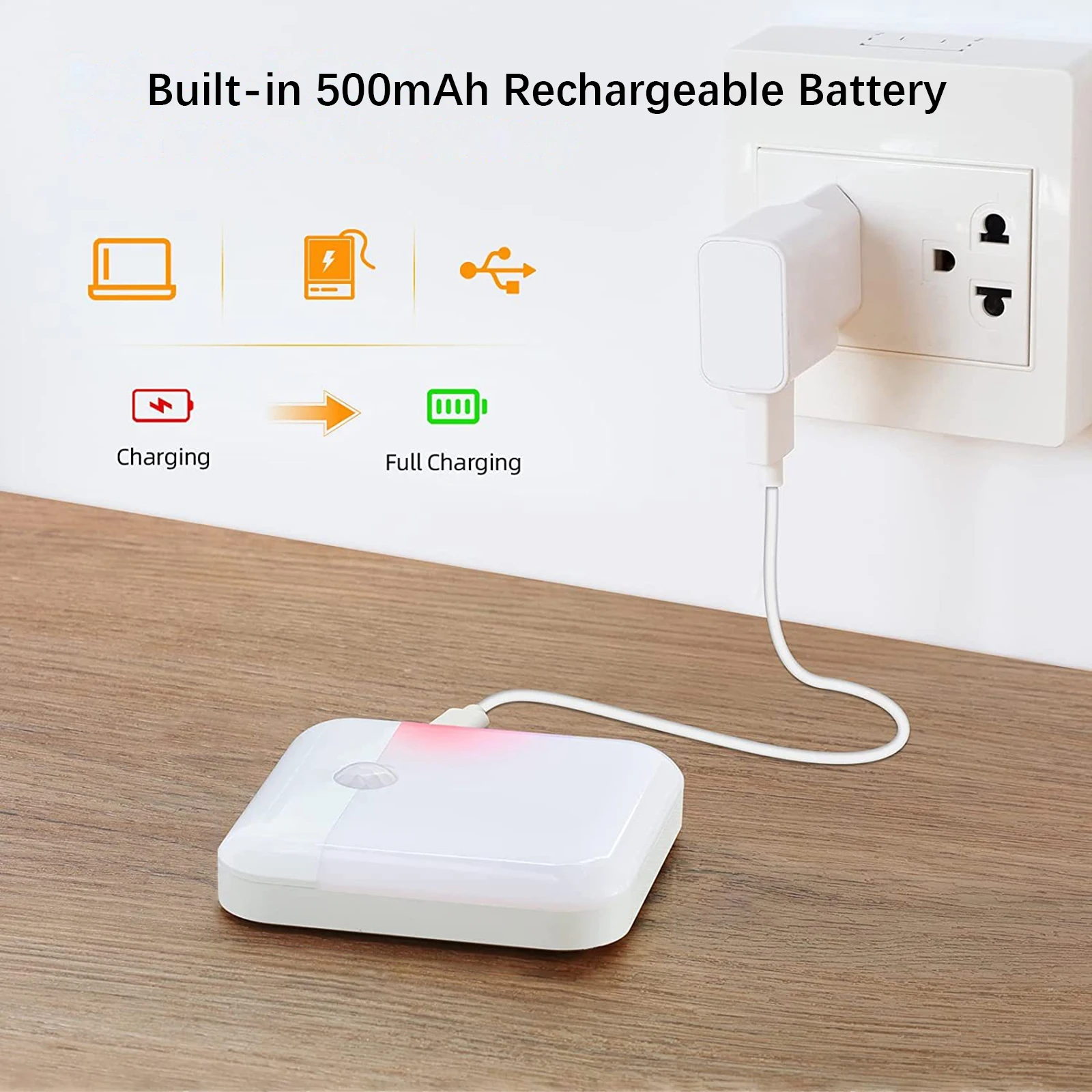 LED Wireless Night Light, Human Motion Sensor Lantern Rechargeable Wall Lamp, for Camping Summer Stairs Closet Kitchen Toilet - Image 3