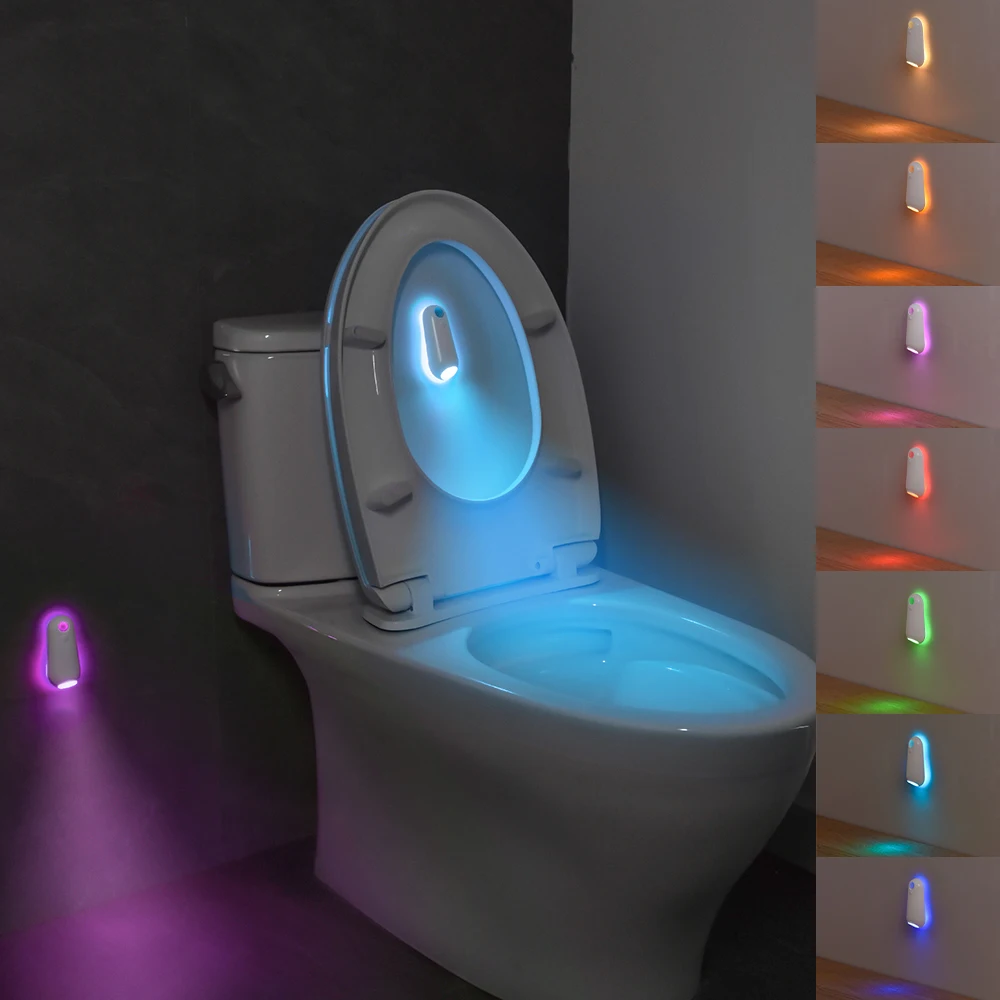 Smart Toliet Night Light, 7Color Changing Motion Sensor Lamp, Gradient RGB Led Toilet Lights, for Washroom, Commode, Night - Image 2