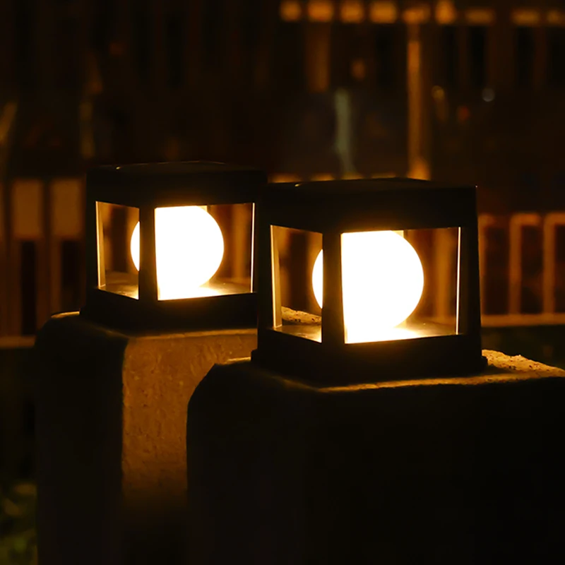 LED Solar Column Cap Light, Waterproof Outdoor Lights,Fence Deck Lamp, Landscape Lighting,for Garden, Yard, Home Decor - Image 2