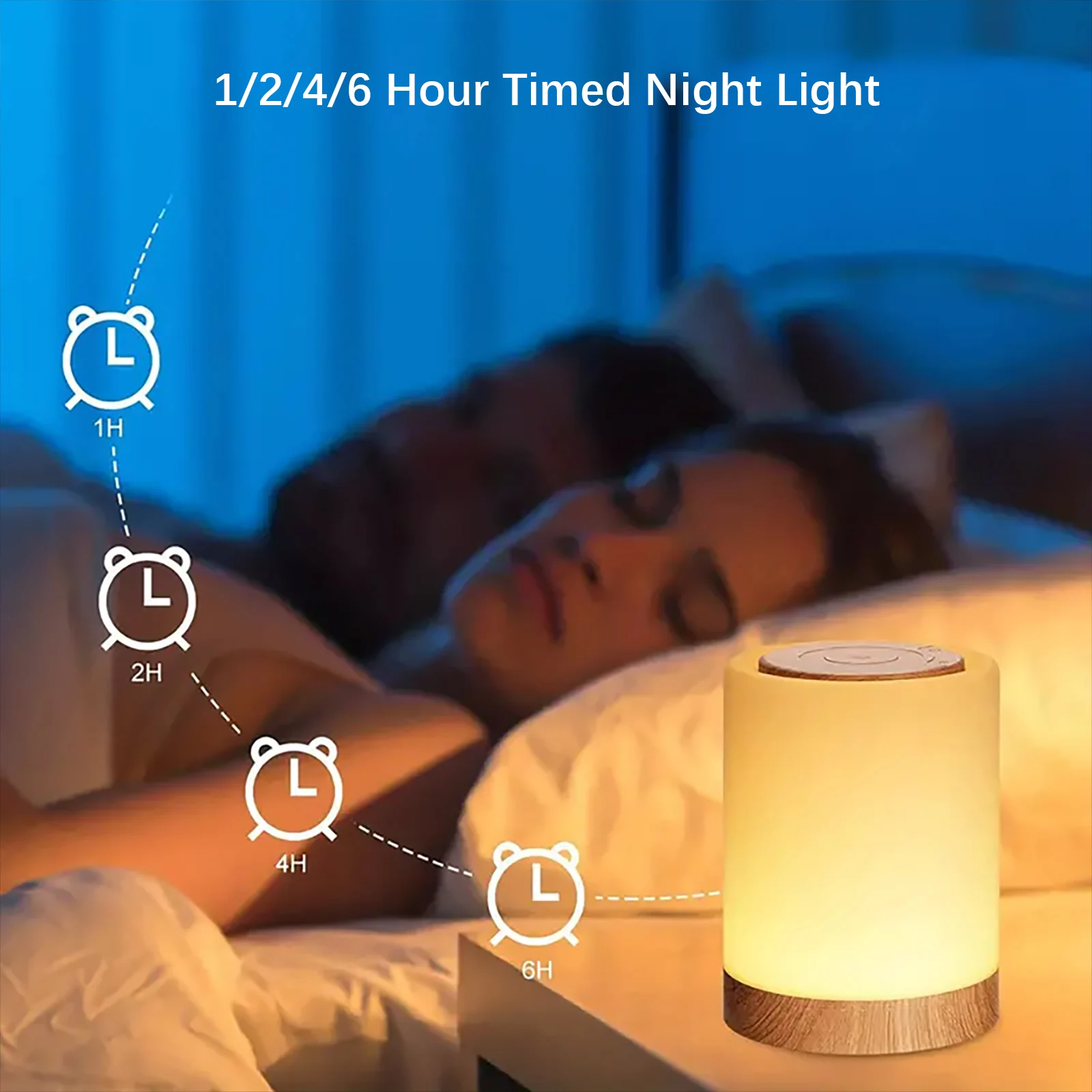 Smart LED Night Light, Portable Touch Control Table Lamp, USB Rechargeable RGB Changing room decor for Kids Bedroom Camping Deco - Image 5
