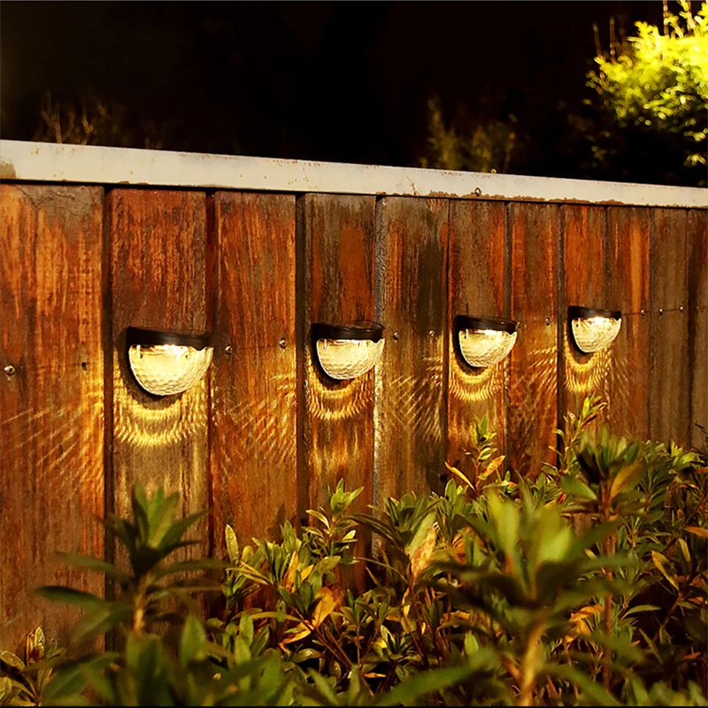 2PCS Solar Wall Lamp, 6LEDs Outdoor Waterproof Solar Light Warm White, for Yard, Garage, Garden, Porch, Fence, Driveway, Railing - Image 3